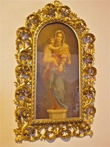 Watercolour copy of Madonna and the Harpies